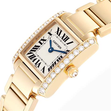 cartier gold and silver watch|cartier 18k gold ladies watches.